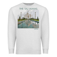 Oatmeal Heather india agra taj mahal mausoleum travel tourist Premium Sweatshirt - longCreatives