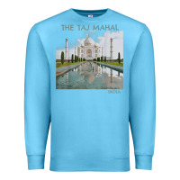 Ocean Blue india agra taj mahal mausoleum travel tourist Premium Sweatshirt - longCreatives