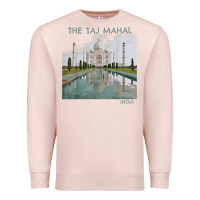 Pale Pink india agra taj mahal mausoleum travel tourist Premium Sweatshirt - longCreatives