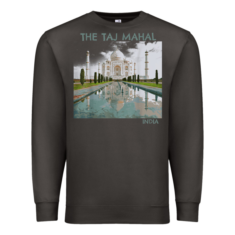 India Agra Taj Mahal Mausoleum Travel Tourist Premium Sweatshirt by longCreatives | Teevron