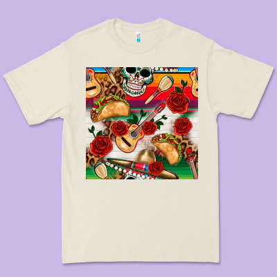 Mexican  Seamless Pattern Premium Tee Designed By Texasbilliewilder