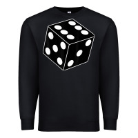 Black black gaming dice halloween costume cool quirky funny Premium Sweatshirt - longCreatives