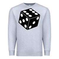 Heather Grey black gaming dice halloween costume cool quirky funny Premium Sweatshirt - longCreatives