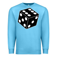 Ocean Blue black gaming dice halloween costume cool quirky funny Premium Sweatshirt - longCreatives