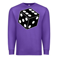Purple black gaming dice halloween costume cool quirky funny Premium Sweatshirt - longCreatives