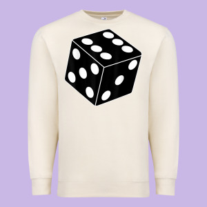 Black Gaming Dice Halloween Costume Cool Quirky Funny Premium Sweatshirt Designed By Longcreatives