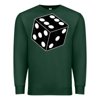Sports Green black gaming dice halloween costume cool quirky funny Premium Sweatshirt - longCreatives