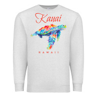 Oatmeal Heather kauai hawaii watercolor sea turtle souvenir Premium Sweatshirt - longCreatives