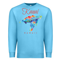 Ocean Blue kauai hawaii watercolor sea turtle souvenir Premium Sweatshirt - longCreatives