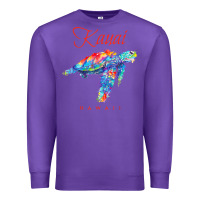 Purple kauai hawaii watercolor sea turtle souvenir Premium Sweatshirt - longCreatives