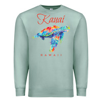 Seafoam kauai hawaii watercolor sea turtle souvenir Premium Sweatshirt - longCreatives