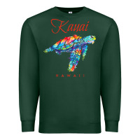 Sports Green kauai hawaii watercolor sea turtle souvenir Premium Sweatshirt - longCreatives