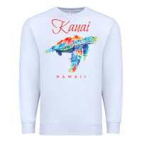 White kauai hawaii watercolor sea turtle souvenir Premium Sweatshirt - longCreatives