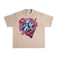 French Oak Let's go girls pink Valentine's Day Urban Heavy Tee - HowdyJamesFarm