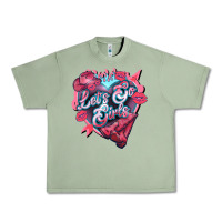 Oil Green Let's go girls pink Valentine's Day Urban Heavy Tee - HowdyJamesFarm