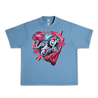 Pebble Blue Let's go girls pink Valentine's Day Urban Heavy Tee - HowdyJamesFarm