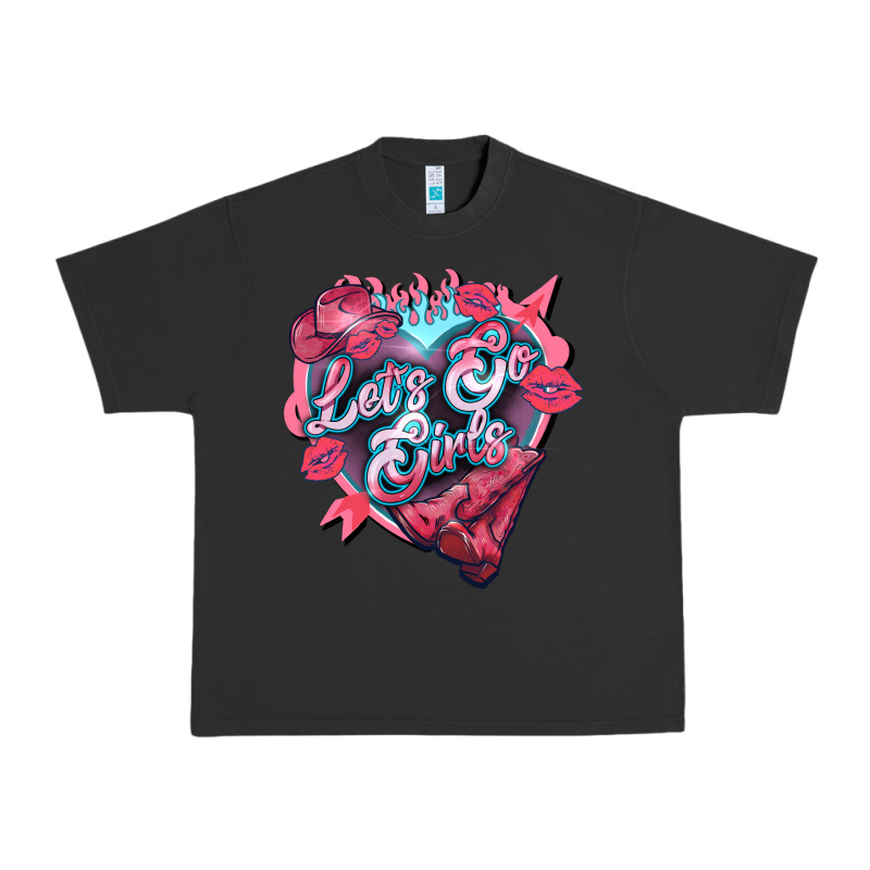 Let's Go Girls Pink Valentine's Day Urban Heavy Tee by HowdyJamesFarm | Teevron