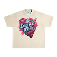 Sandshell Let's go girls pink Valentine's Day Urban Heavy Tee - HowdyJamesFarm