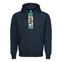 Navy mimi sunflower cowhide leopard  pen wrap Zipper Hoodie - Artiststas