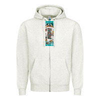 Oatmeal Heather mimi sunflower cowhide leopard  pen wrap Zipper Hoodie - Artiststas