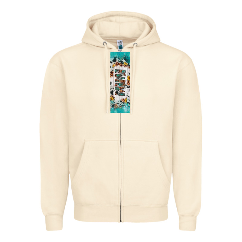 Mimi Sunflower Cowhide Leopard  Pen Wrap Zipper Hoodie by Artiststas | Teevron
