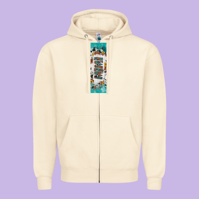 Mimi Sunflower Cowhide Leopard  Pen Wrap Zipper Hoodie Designed By Artiststas