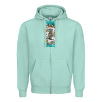 Seafoam mimi sunflower cowhide leopard  pen wrap Zipper Hoodie - Artiststas