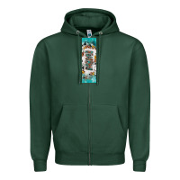 Sports Green mimi sunflower cowhide leopard  pen wrap Zipper Hoodie - Artiststas