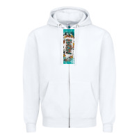 White mimi sunflower cowhide leopard  pen wrap Zipper Hoodie - Artiststas