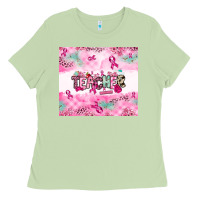 Matcha Breast Cancer Teacher Ladies Tee - NancyCooperArtShop