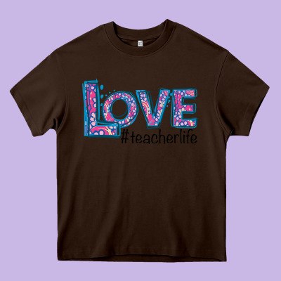 Love Teacher Life Heavy Core Tee Designed By Bettercallsaul