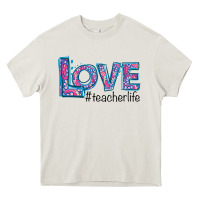 Cream love teacher life Heavy Core Tee - Bettercallsaul