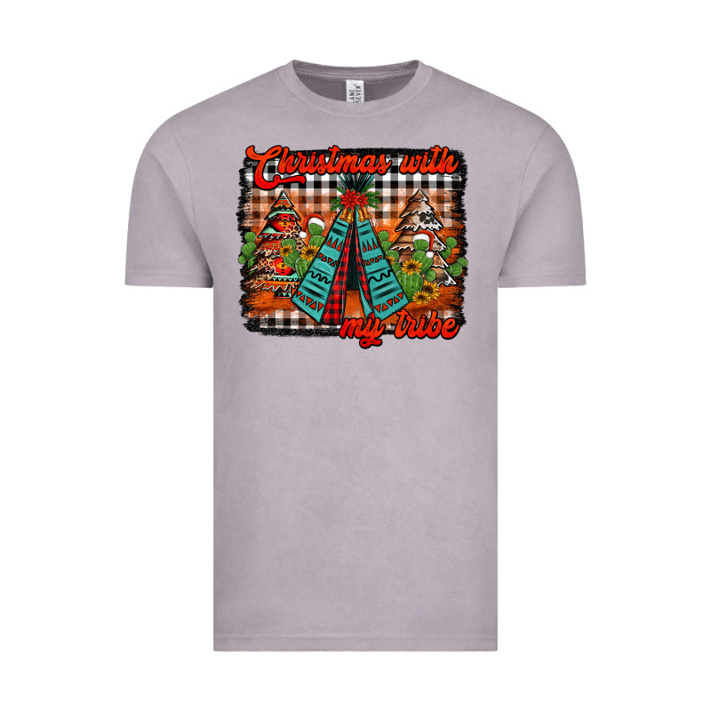 Christmas With My Tribe Vintage Tee by Jasminsmagicworld | Teevron