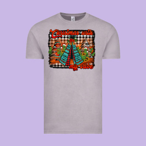 Christmas With My Tribe Vintage Tee Designed By Jasminsmagicworld