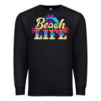Black beach life Premium Sweatshirt - BarkalooDesign