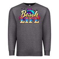 Charcoal Heather beach life Premium Sweatshirt - BarkalooDesign