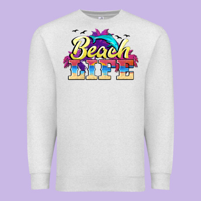 Beach Life Premium Sweatshirt Designed By Barkaloodesign