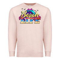 Pale Pink beach life Premium Sweatshirt - BarkalooDesign