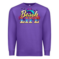 Purple beach life Premium Sweatshirt - BarkalooDesign