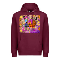 Burgundy 1st Halloween Premium Hoodie - CowhideDigitalArt