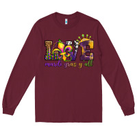 Burgundy love. ardi gras y'all Long Sleeve Tee - OliviaCreatesArt