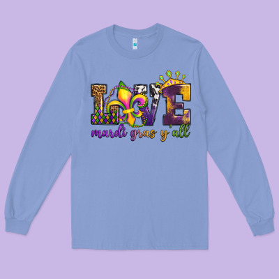 Love. Ardi Gras Y'all Long Sleeve Tee Designed By Oliviacreatesart