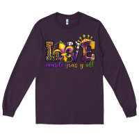 Plum love. ardi gras y'all Long Sleeve Tee - OliviaCreatesArt