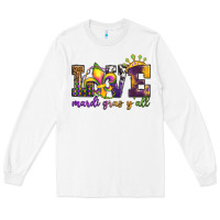 White love. ardi gras y'all Long Sleeve Tee - OliviaCreatesArt