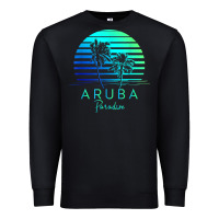 Black Vintage Aruba Beach Tropical Vibes Vacation Souvenir Gift Premium Sweatshirt - longCreatives