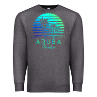 Charcoal Heather Vintage Aruba Beach Tropical Vibes Vacation Souvenir Gift Premium Sweatshirt - longCreatives
