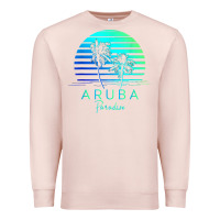 Pale Pink Vintage Aruba Beach Tropical Vibes Vacation Souvenir Gift Premium Sweatshirt - longCreatives