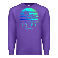Purple Vintage Aruba Beach Tropical Vibes Vacation Souvenir Gift Premium Sweatshirt - longCreatives