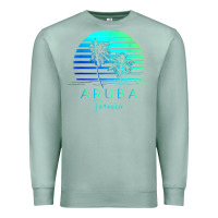 Seafoam Vintage Aruba Beach Tropical Vibes Vacation Souvenir Gift Premium Sweatshirt - longCreatives