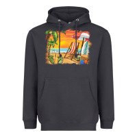 Smoke sunset beach background Heavyweight Hoodie - BarkalooDesign